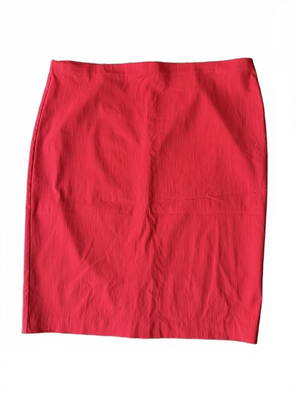 NEW NYCC Red Skirt Size XL Extra Large Stretch Pull On Office Work Pencil A Line